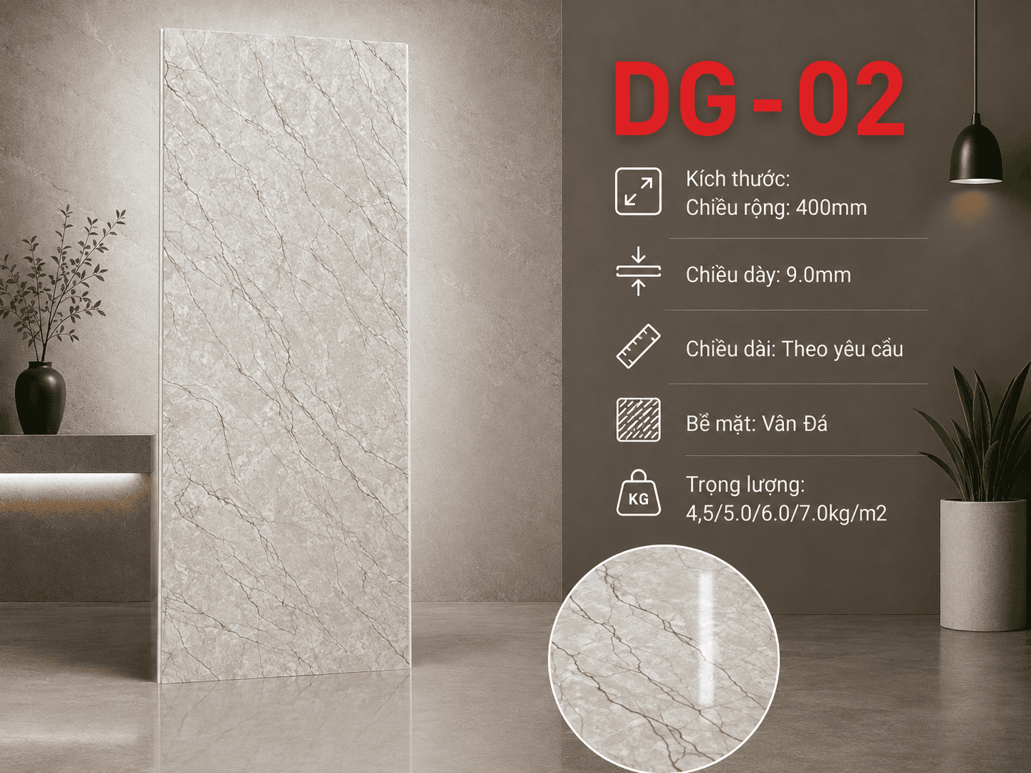 Tấm Ốp Nano DG-02 Vân Đá
