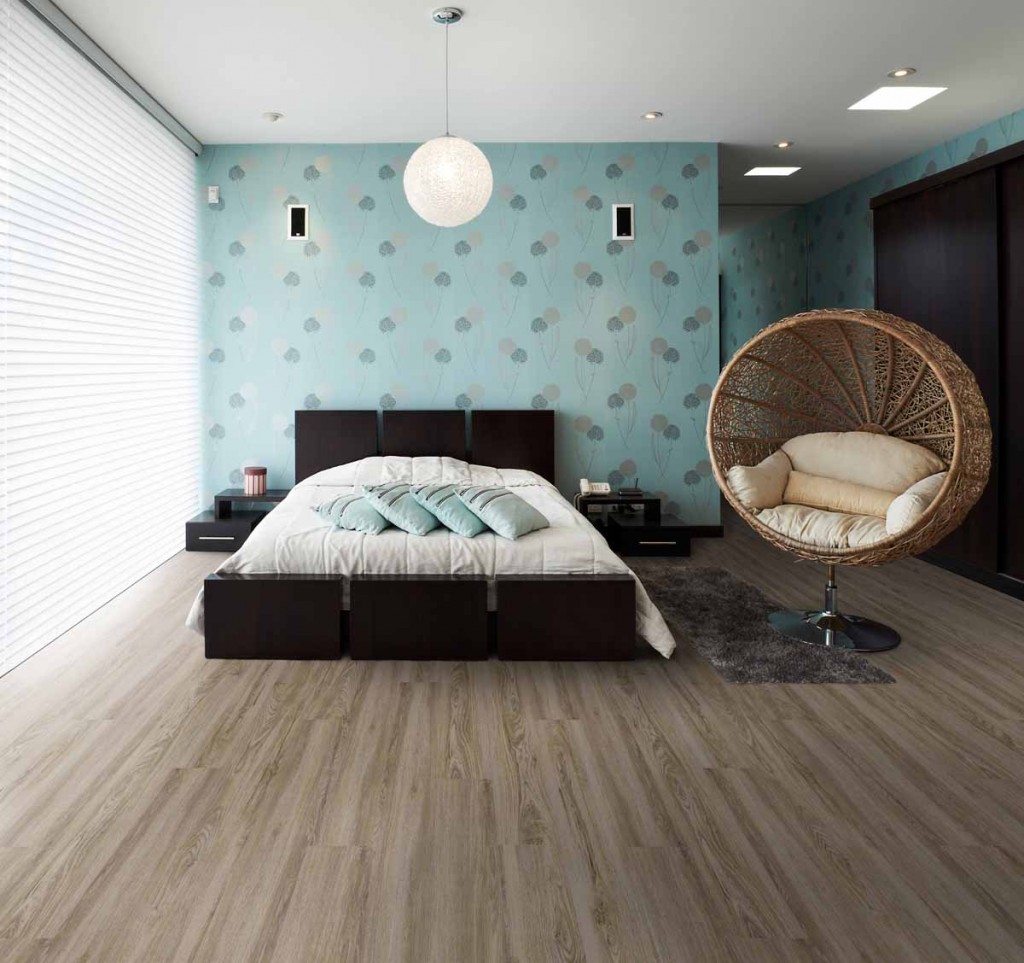 Sàn nhựa PVC trong không gian phòng ngủ hiện đại