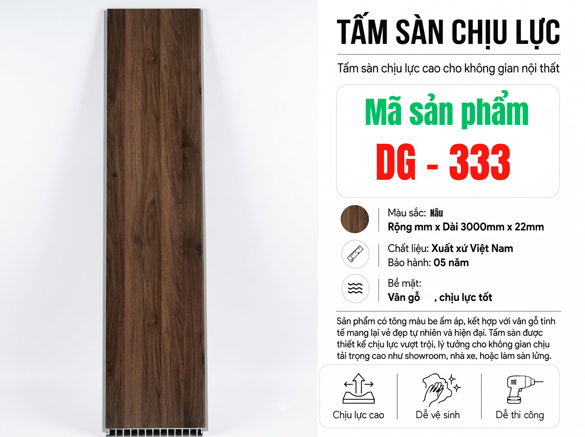 Tấm Sàn Chịu Lực DG-333