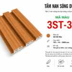 Tấm Ốp Nan Sóng Dương 3ST-3A Gỗ Sồi Nâu