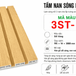 Tấm Ốp Nan Sóng Dương 3ST-09 Sồi Vàng