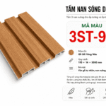 Tấm Ốp Nan Sóng Dương 3ST-9A Gỗ Sồi Vàng Nâu