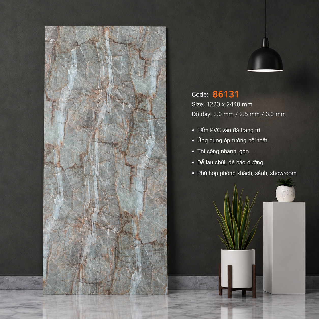 Tấm PVC Vân Đá 86131