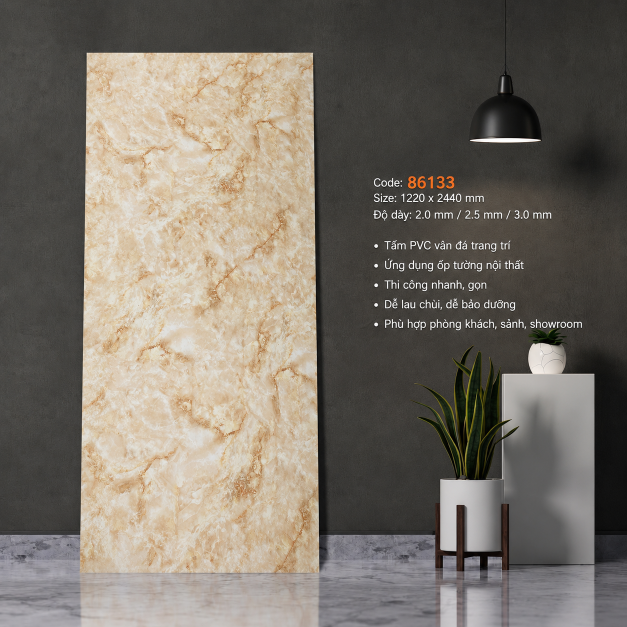 Tấm PVC Vân Đá 86133