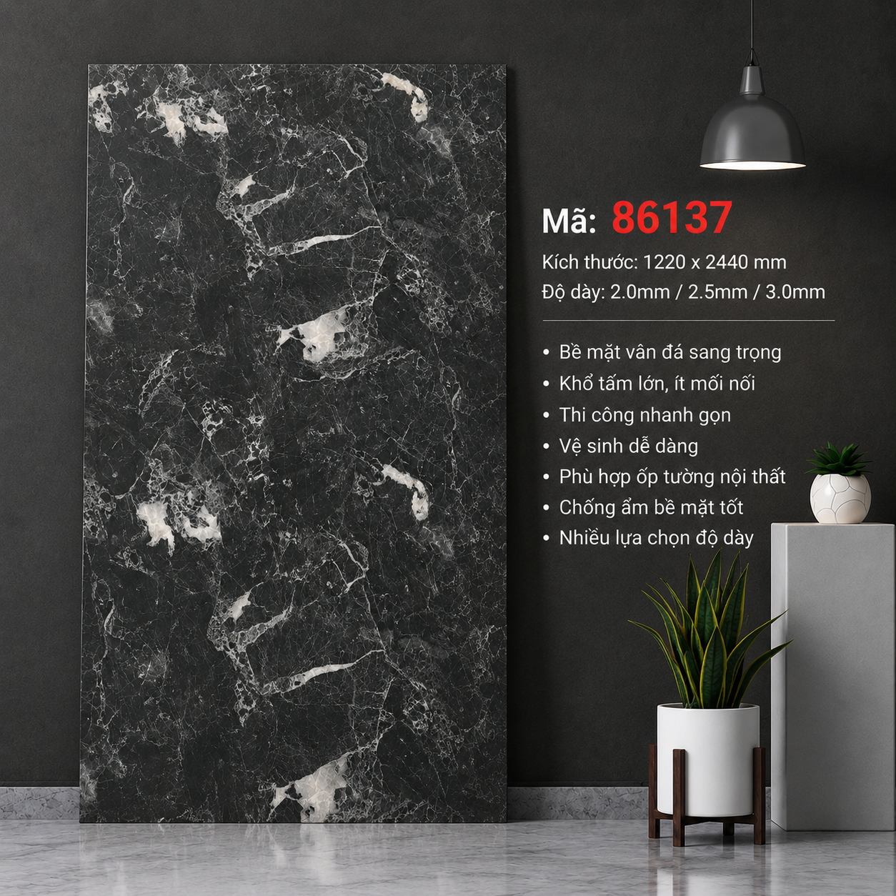 Tấm PVC Vân Đá 86137