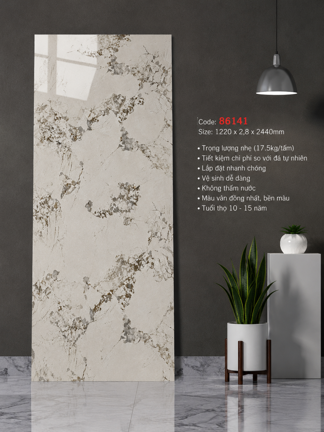 Tấm PVC Vân Đá 86141