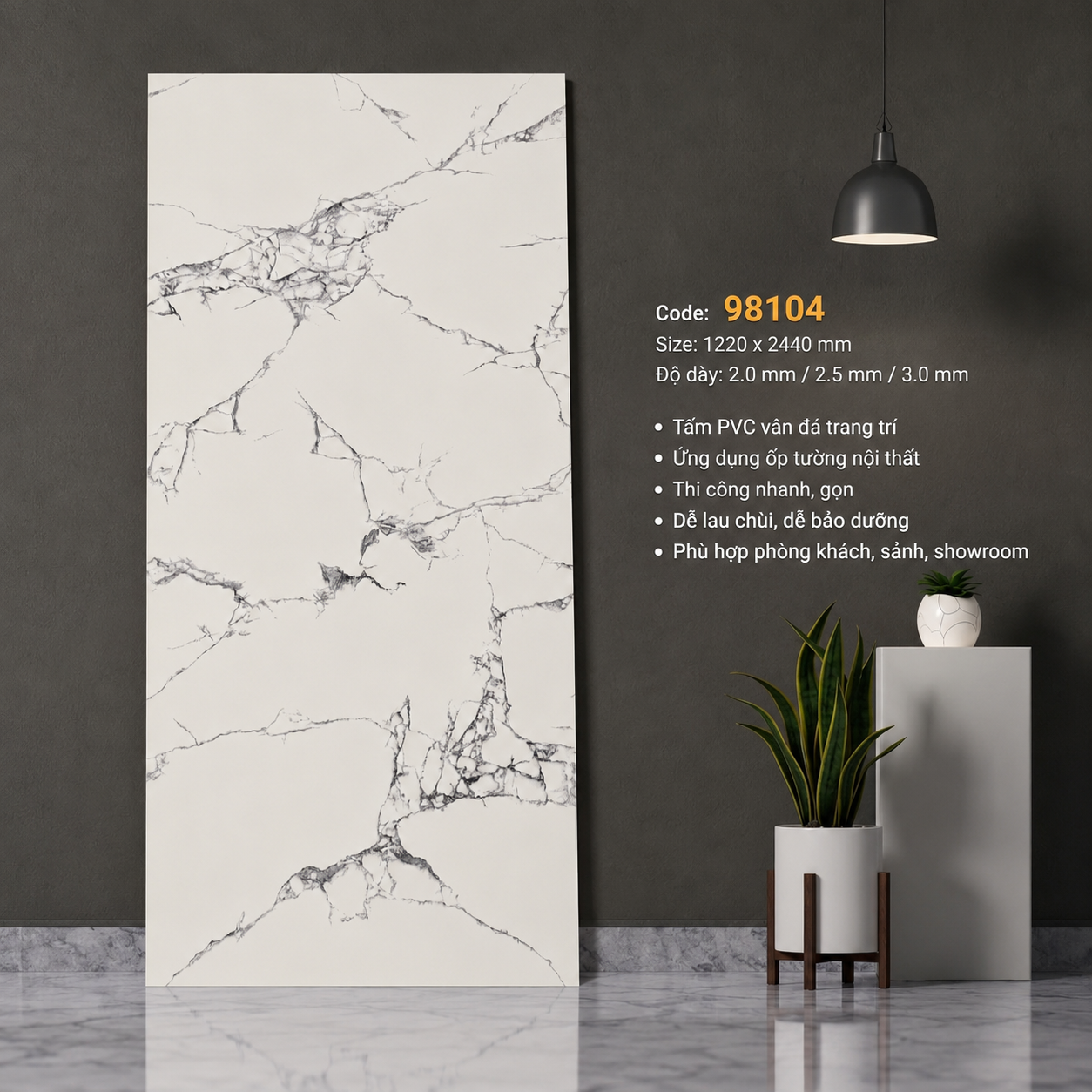 Tấm PVC Vân Đá 98104