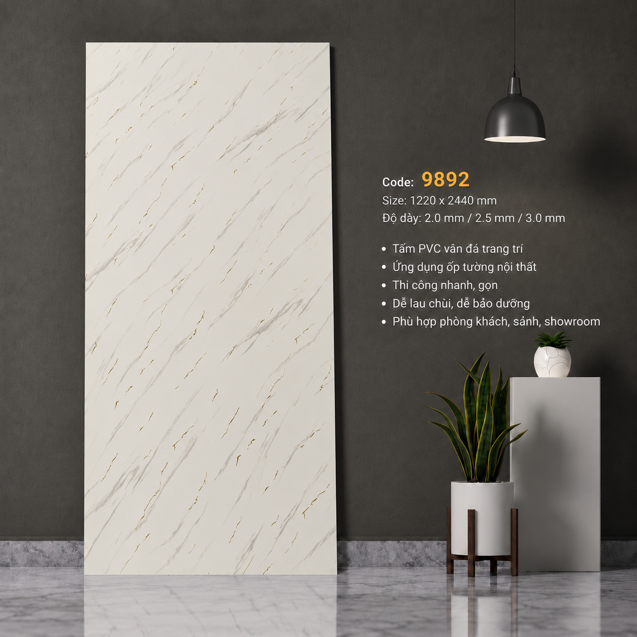 Tấm PVC Vân Đá 9892