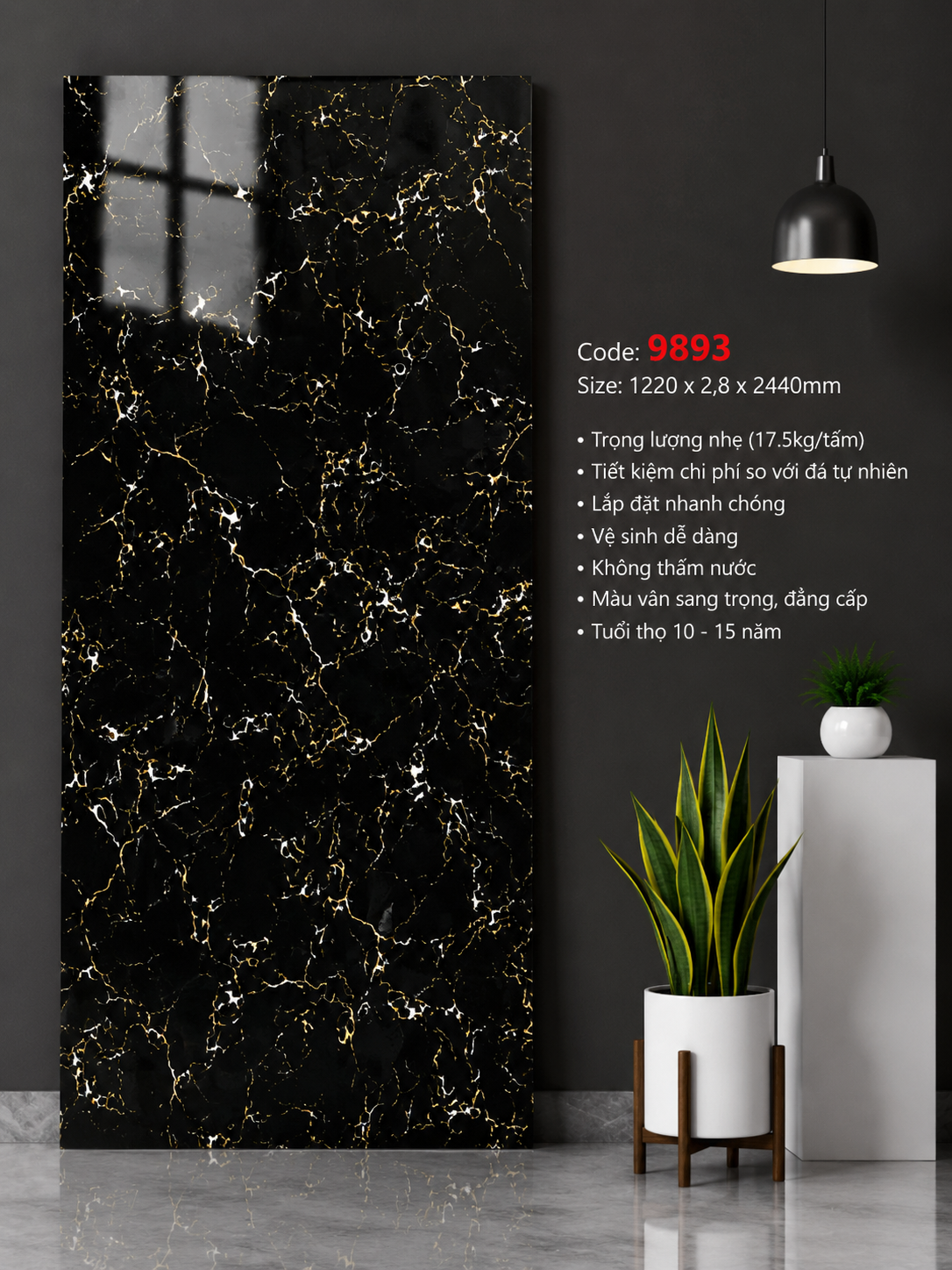 Tấm PVC Vân Đá 9893