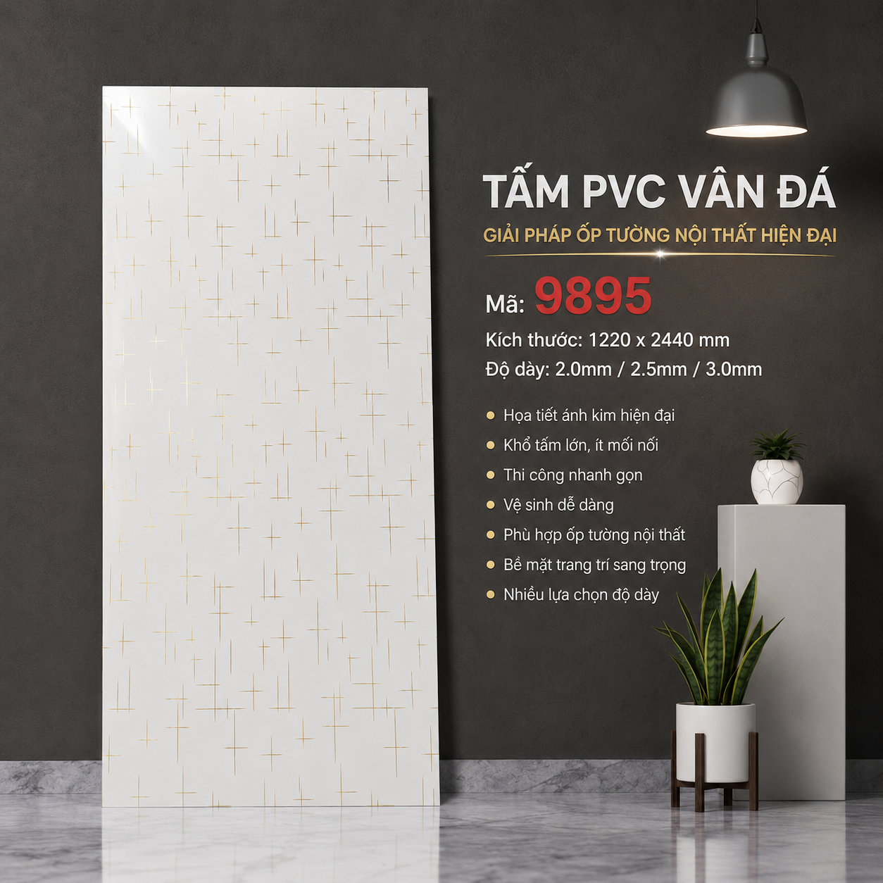 Tấm PVC Vân Đá 9895