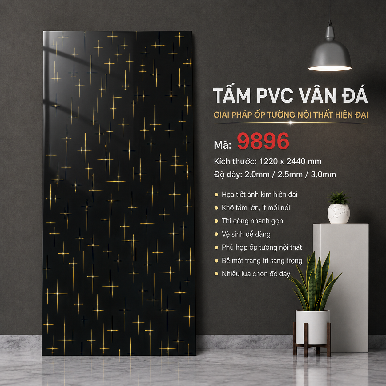 Tấm PVC Vân Đá 9896
