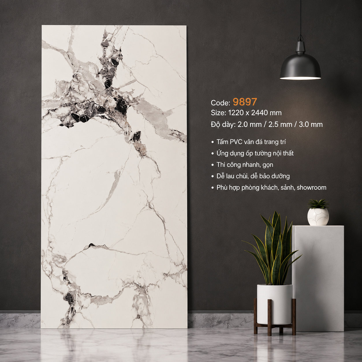 Tấm PVC Vân Đá 9897