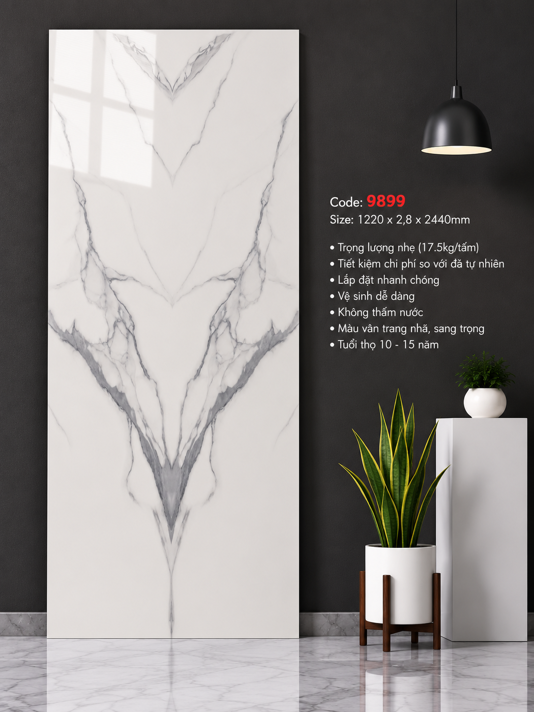 Tấm PVC Vân Đá 9899