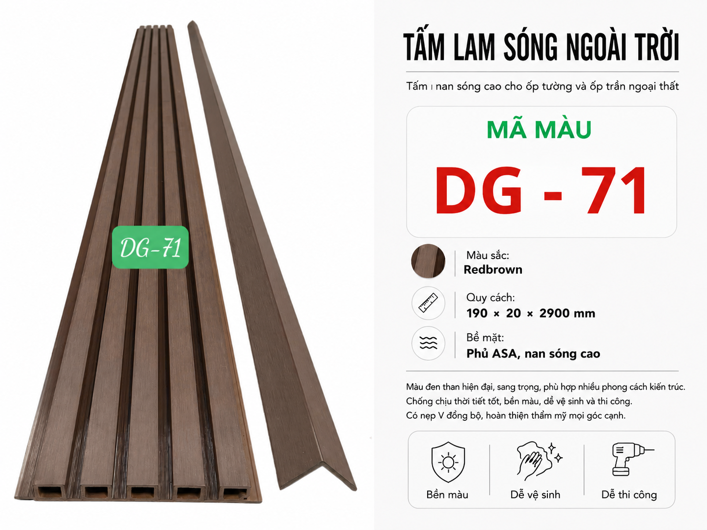 Tấm Lam Sóng Ngoài Trời DG-71