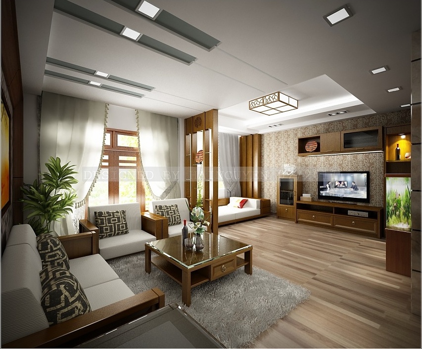 sàn nhựa vân gỗ phòng khách đẹp