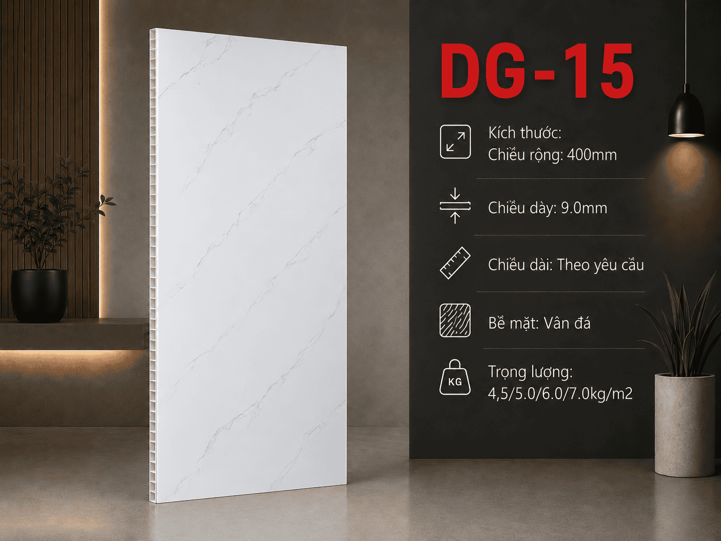 Tấm Ốp Nano DG-15 Nhựa PVC Cao Cấp