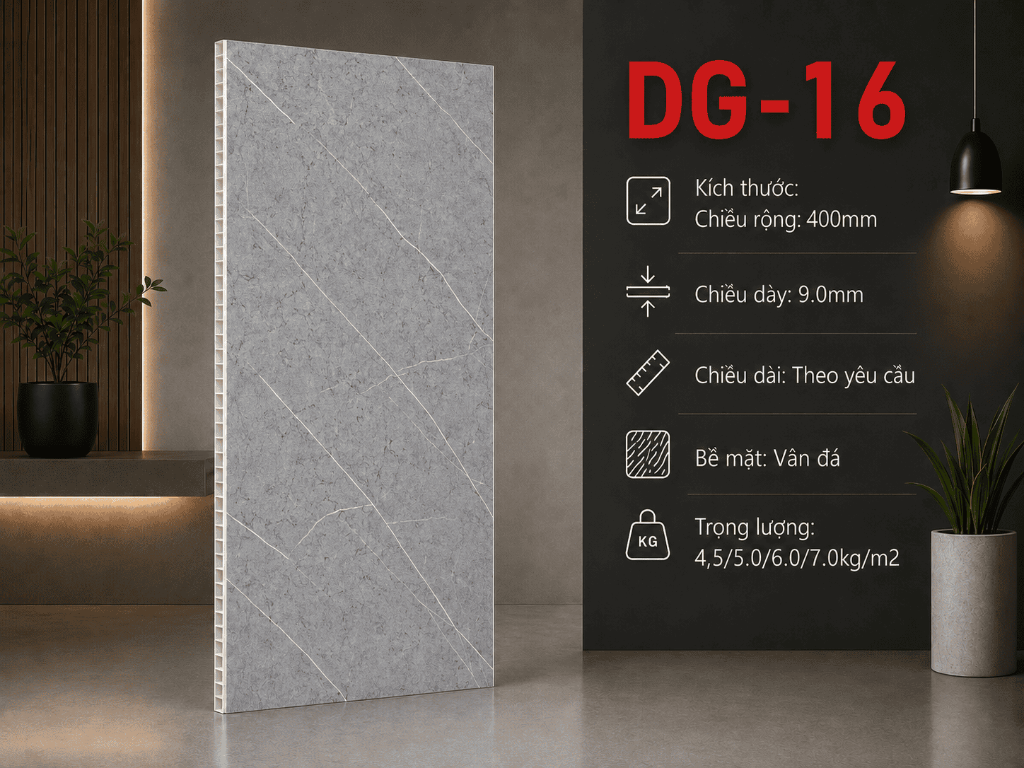 Tấm Ốp Nano DG-16 Phẳng Nhựa PVC