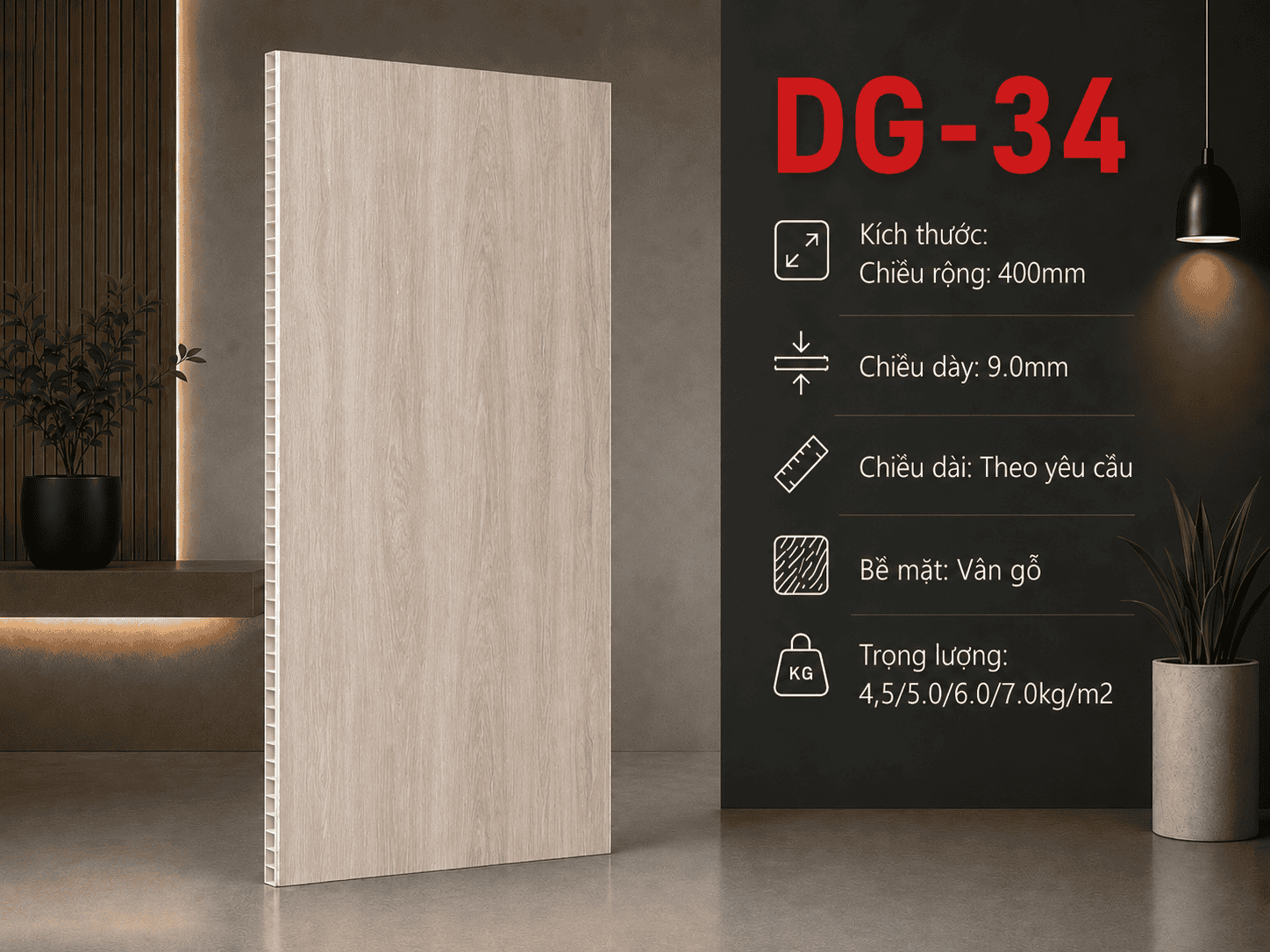 Tấm Ốp Nano DG-34 Vân Gỗ Cấu Trúc Elip