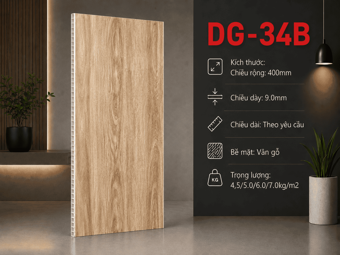 Tấm Ốp Nano DG-34B Phủ Film Vân Đá