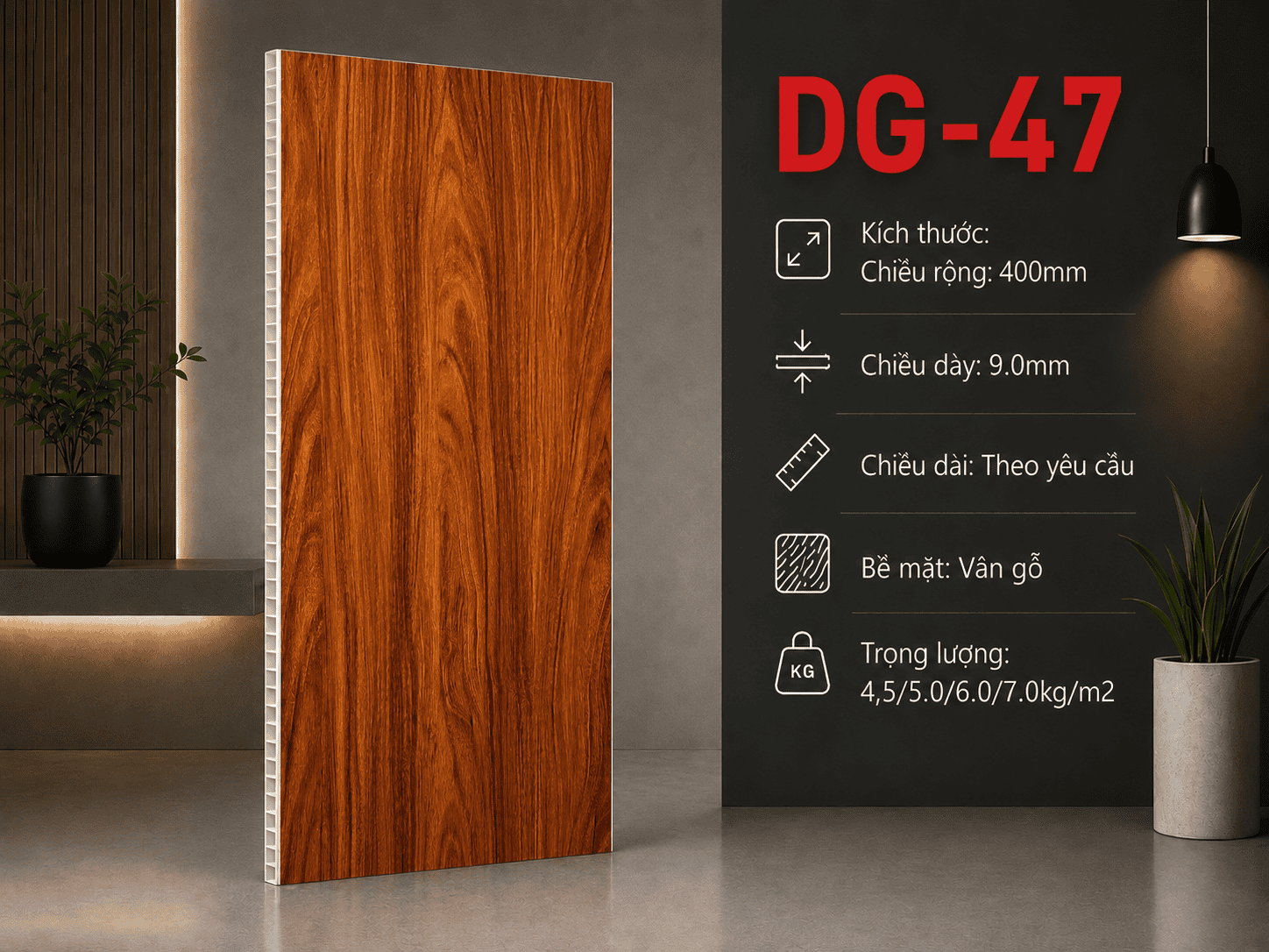 Tấm Ốp Nano DG-47 Nhựa PVC Vân Đá