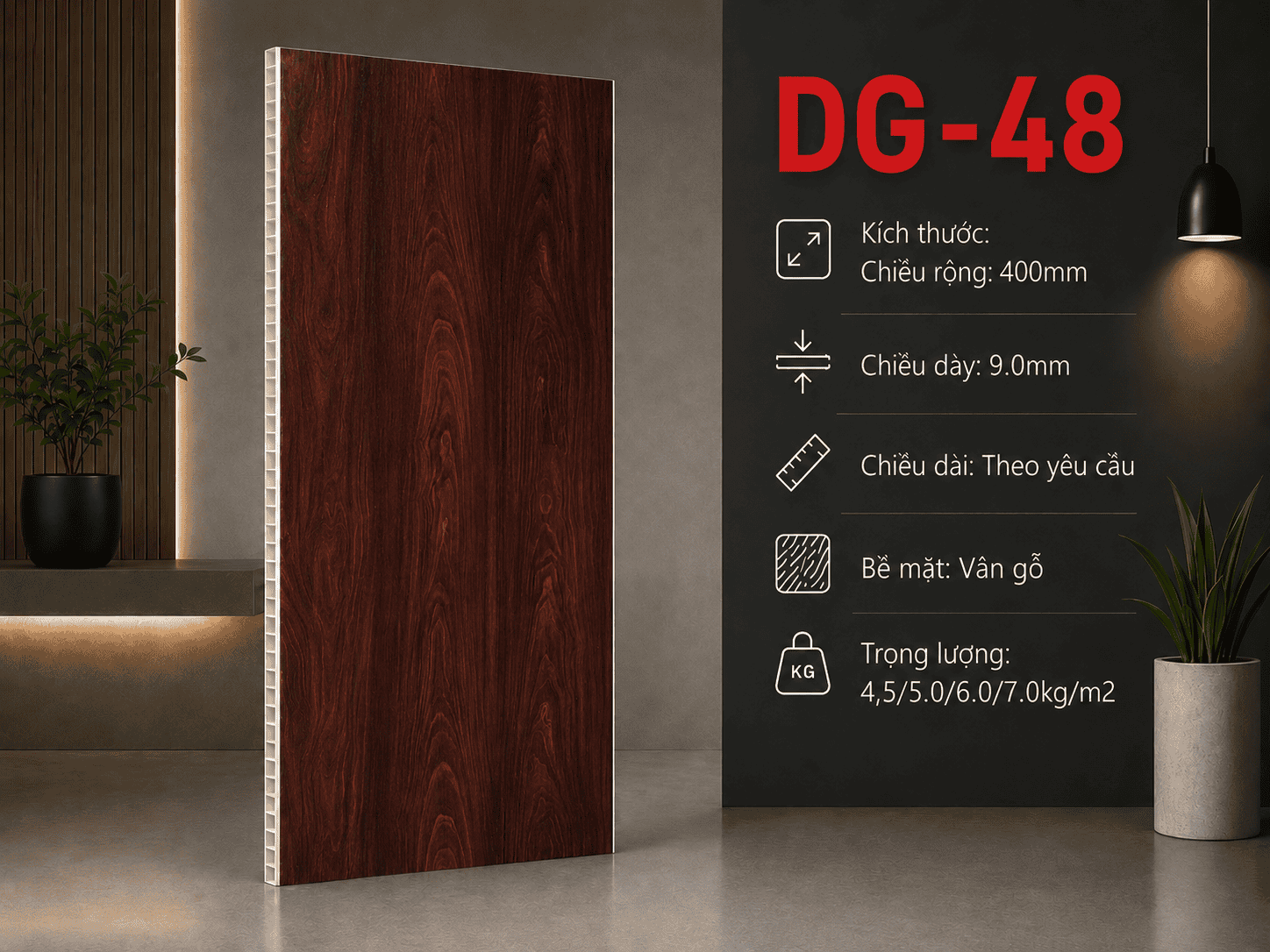Tấm Ốp Nano DG-48 Nhựa PVC