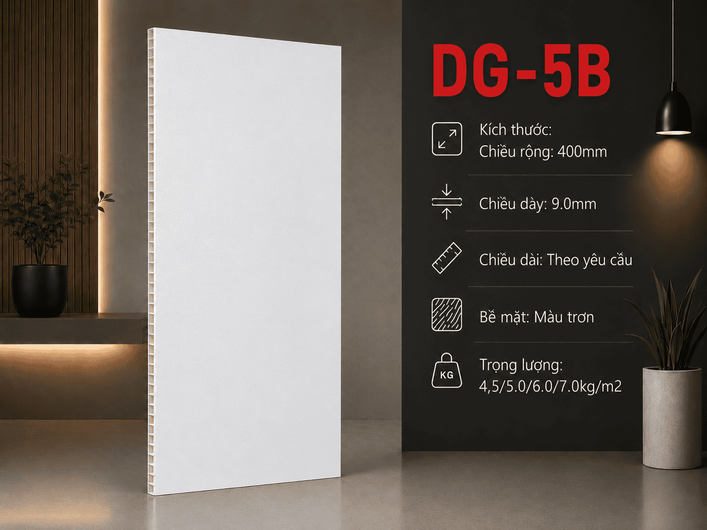 Tấm Ốp Nano DG-5B Nhựa PVC Phủ Film