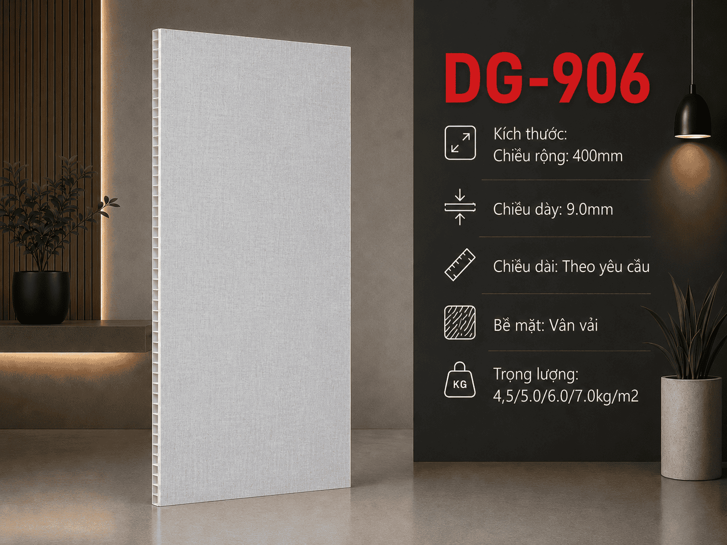 Tấm Ốp Nano DG-906 Nhựa PVC