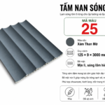 Tấm Nan Sóng Âm Màu 25 Xám Than Mờ