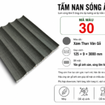 Tấm Nan Sóng Âm Màu 30 Xám Than